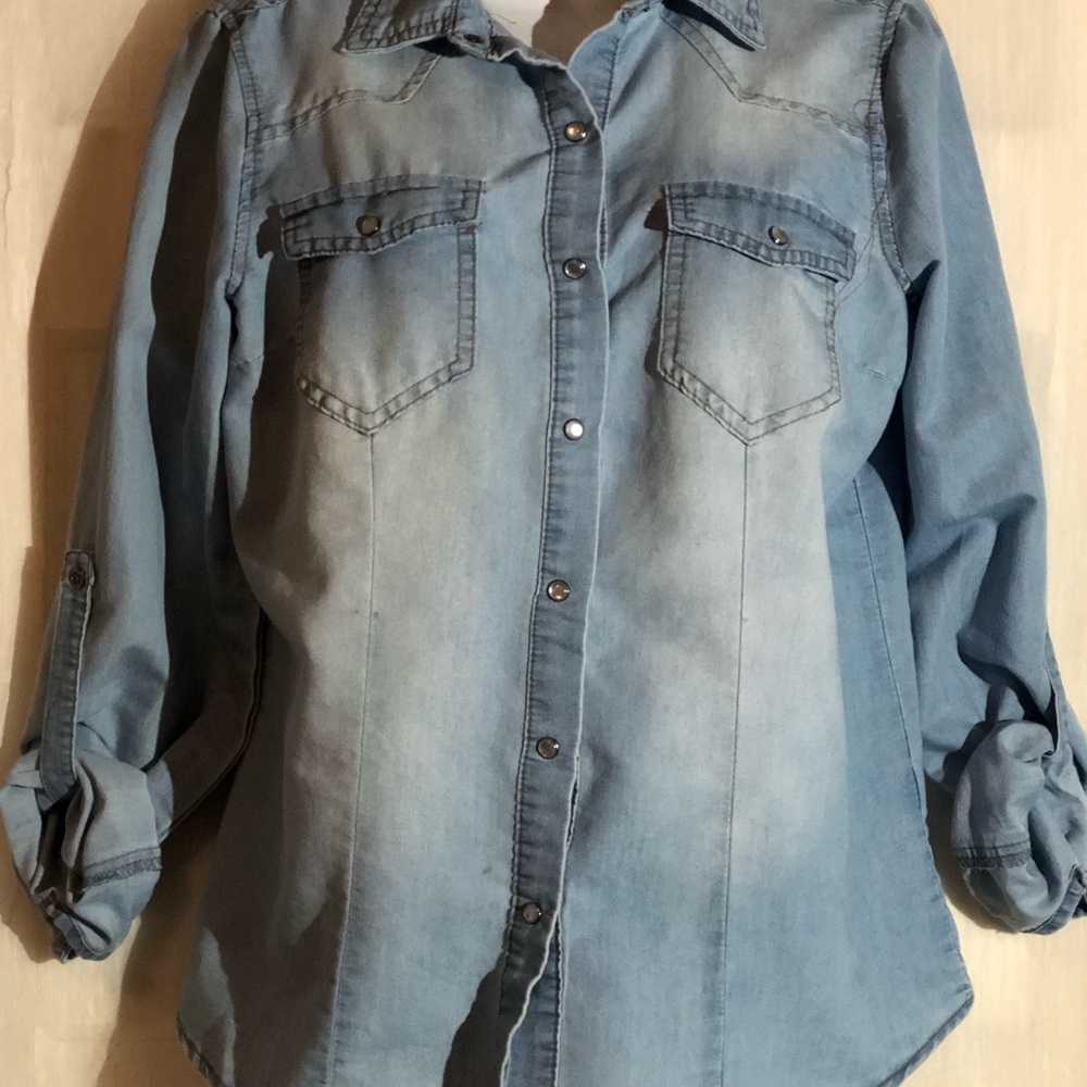 Denim Button-Up Shirt